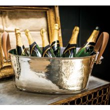 Champagne Hammered Large Champagne Bath