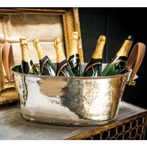 Champagne Hammered Large Champagne Bath
