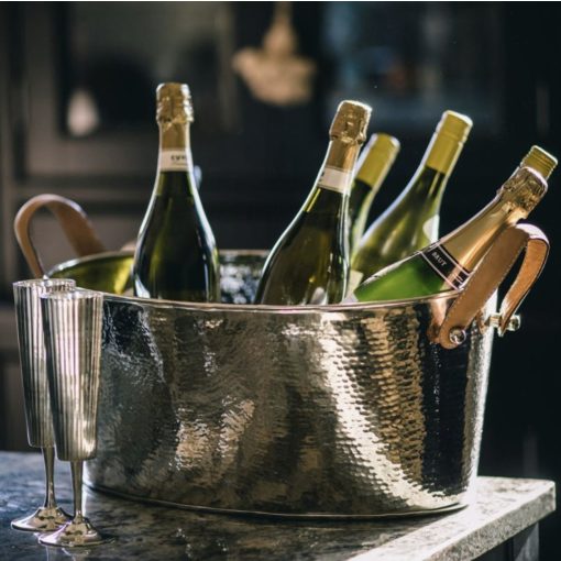 Champagne Hammered Large Champagne Bath