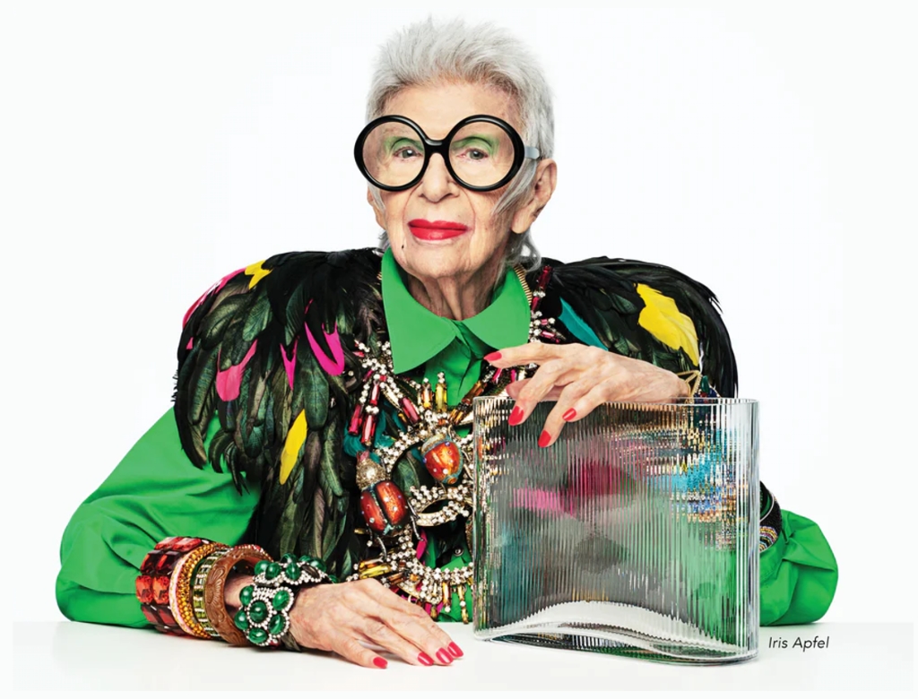 Iris Apfel és a Nude Glass – Egyedi látásmód, örök inspiráció